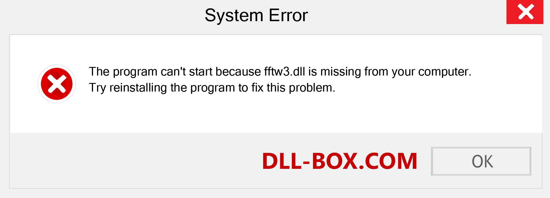  fftw3.dll file is missing?. Download for Windows 7, 8, 10 - Fix  fftw3 dll Missing Error on Windows, photos, images